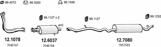 ASSO ART0655 - Система випуску ОГ autocars.com.ua
