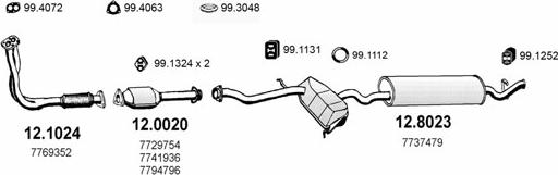 ASSO ART0659 - Система випуску ОГ autocars.com.ua