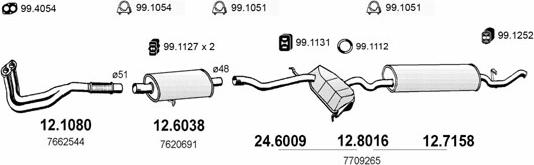 ASSO ART0663 - Система выпуска ОГ avtokuzovplus.com.ua