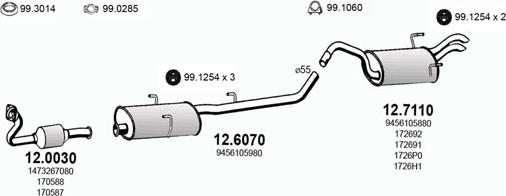 ASSO ART0690 - Система випуску ОГ autocars.com.ua