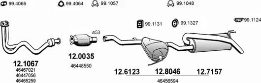 ASSO ART0712 - Система випуску ОГ autocars.com.ua
