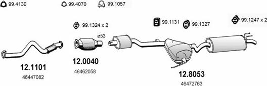 ASSO ART0718 - Система випуску ОГ autocars.com.ua