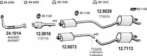 ASSO ART0732 - Система випуску ОГ autocars.com.ua