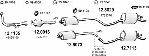 ASSO ART0734 - Система випуску ОГ autocars.com.ua