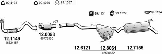 ASSO ART0746 - Система випуску ОГ autocars.com.ua