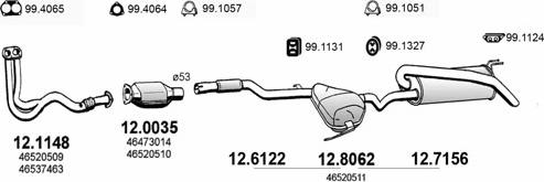 ASSO ART0748 - Система випуску ОГ autocars.com.ua