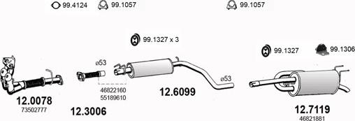 ASSO ART0767 - Система випуску ОГ autocars.com.ua