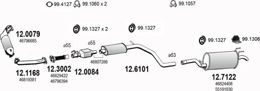 ASSO ART0769 - Система випуску ОГ autocars.com.ua