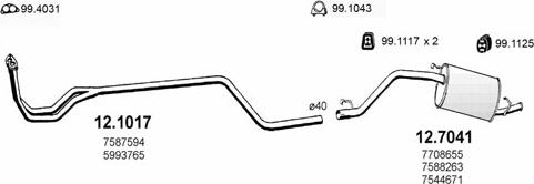 ASSO ART0794 - Система випуску ОГ autocars.com.ua