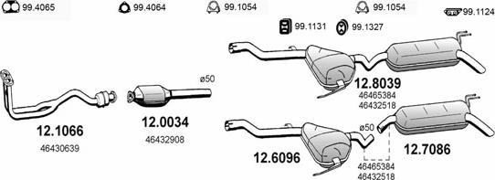 ASSO ART0795 - Система випуску ОГ autocars.com.ua