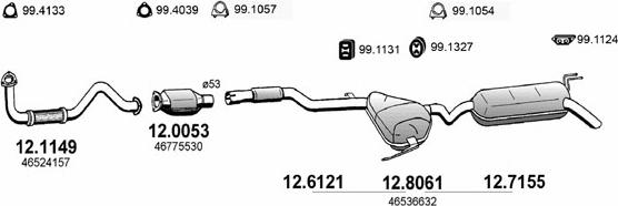 ASSO ART0802 - Система випуску ОГ autocars.com.ua