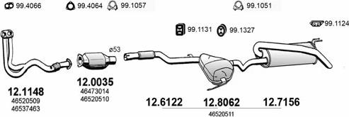 ASSO ART0804 - Система випуску ОГ autocars.com.ua