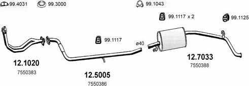 ASSO ART0819 - Система випуску ОГ autocars.com.ua