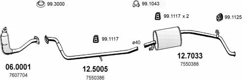 ASSO ART0821 - Система випуску ОГ autocars.com.ua