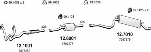 ASSO ART0831 - Система випуску ОГ autocars.com.ua