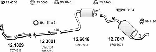 ASSO ART0864 - Система випуску ОГ autocars.com.ua