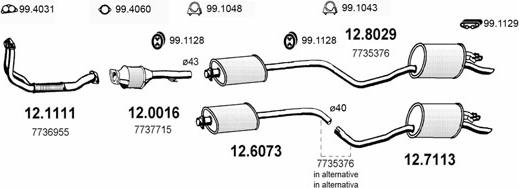 ASSO ART0866 - Система випуску ОГ autocars.com.ua