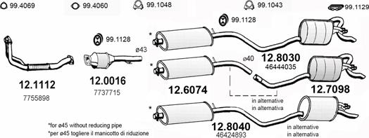 ASSO ART0870 - Система випуску ОГ autocars.com.ua