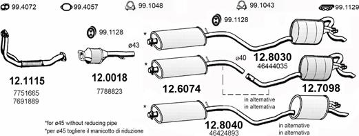 ASSO ART0875 - Система випуску ОГ autocars.com.ua