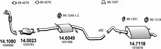 ASSO ART0897 - Система випуску ОГ autocars.com.ua