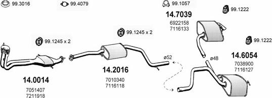 ASSO ART0923 - Система випуску ОГ autocars.com.ua