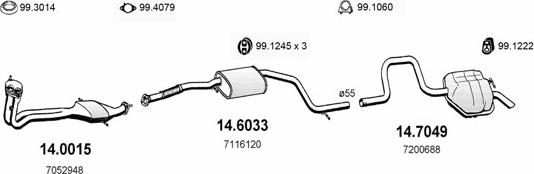 ASSO ART0925 - Система випуску ОГ autocars.com.ua