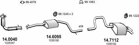 ASSO ART0964 - Система випуску ОГ autocars.com.ua