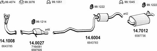 ASSO ART0965 - Система випуску ОГ autocars.com.ua