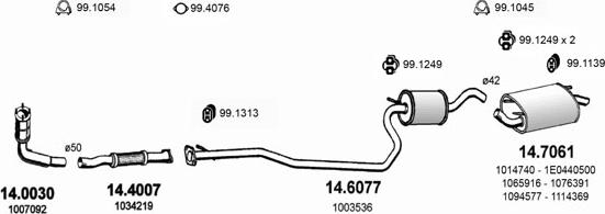 ASSO ART0979 - Система випуску ОГ autocars.com.ua