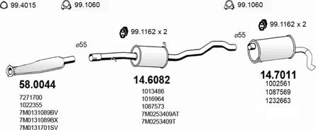 ASSO ART0980 - Система випуску ОГ autocars.com.ua