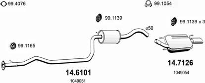 ASSO ART0981 - Система випуску ОГ autocars.com.ua