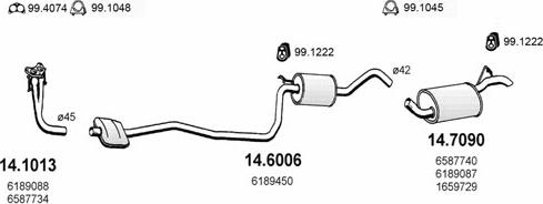 ASSO ART0996 - Система випуску ОГ autocars.com.ua
