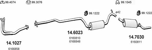 ASSO ART1014 - Система випуску ОГ autocars.com.ua