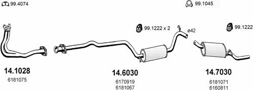 ASSO ART1015 - Система випуску ОГ autocars.com.ua
