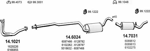 ASSO ART1018 - Система випуску ОГ autocars.com.ua