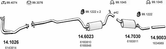 ASSO ART1074 - Система випуску ОГ autocars.com.ua