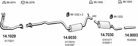 ASSO ART1076 - Система випуску ОГ autocars.com.ua