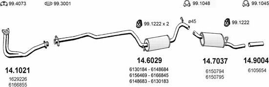 ASSO ART1078 - Система випуску ОГ autocars.com.ua