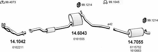 ASSO ART1107 - Система випуску ОГ autocars.com.ua