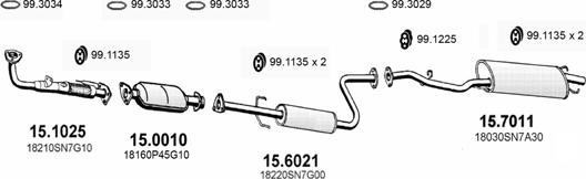 ASSO ART1127 - Система випуску ОГ autocars.com.ua