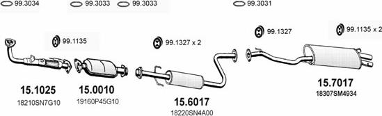 ASSO ART1131 - Система випуску ОГ autocars.com.ua