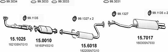 ASSO ART1134 - Система випуску ОГ autocars.com.ua