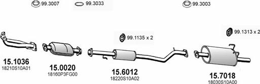 ASSO ART1142 - Система випуску ОГ autocars.com.ua