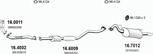 ASSO ART1164 - Система випуску ОГ autocars.com.ua