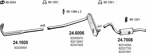 ASSO ART1208 - Система випуску ОГ autocars.com.ua