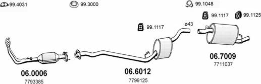 ASSO ART1216 - Система выпуска ОГ avtokuzovplus.com.ua