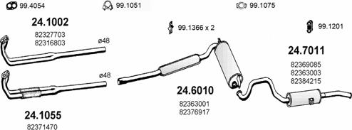 ASSO ART1225 - Система випуску ОГ autocars.com.ua
