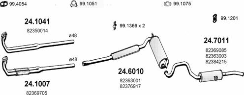 ASSO ART1226 - Система выпуска ОГ avtokuzovplus.com.ua