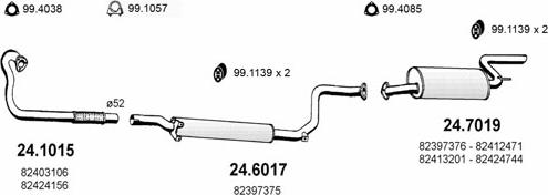 ASSO ART1242 - Система випуску ОГ autocars.com.ua