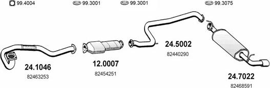 ASSO ART1246 - Система випуску ОГ autocars.com.ua